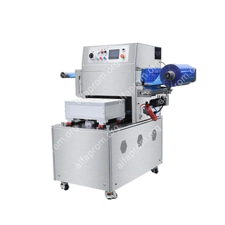 Полуавтоматический запайщик лотков HVT-550M/4 (нерж.) (4 лотка,210*148*(20-100))