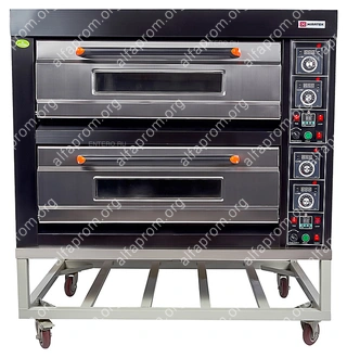 Печь хлебопекарная Miratek BK-24E + каменный под (2 яруса) + пароувлажнение Печь хлебопекарная Miratek BK-24E + каменный под (2 яруса) + пароувлажнение