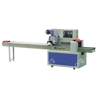 Горизонтальная упаковочная машина DXDZ-600D (H-120 mm, L 180-500mm, шаг толкателей 400mm, транспортер на узле поперечной запайки)