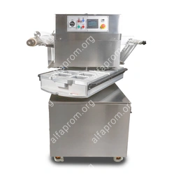 Полуавтоматический запайщик лотков ротационного типа HVT-450R (нерж.СКИН) (4 лотка,187*137*80)