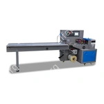 Горизонтальная упаковочная машина DXDZ-450XD (3 servo, лент. 200 мм, рег.форм., min bag L 130, H 100, трансп.попереч.запайки)