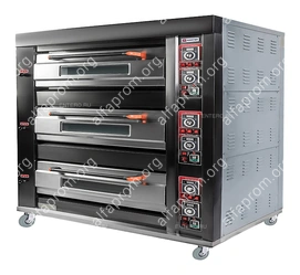 Печь хлебопекарная Miratek BK-39E + каменный под (3 яруса) + пароувлажнение