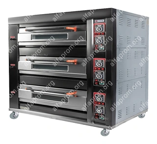 Печь хлебопекарная Miratek BK-39E + каменный под (3 яруса) + пароувлажнение Печь хлебопекарная Miratek BK-39E + каменный под (3 яруса) + пароувлажнение